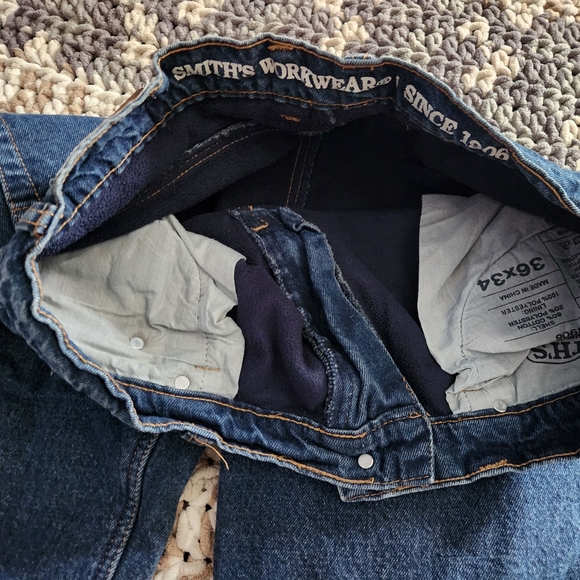 Smith's Workwear Fleece Lined Jeans - Picture 8 of 14